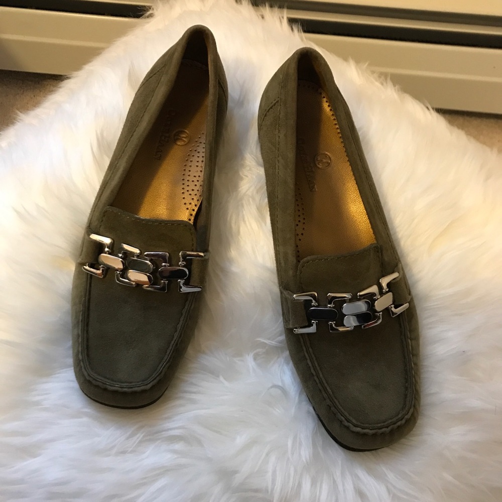 🌻 Cole Haan Olive Green Suede Loafer